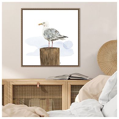 Birds of the Coast on White IV by Tara Reed Framed Canvas Wall Art Print