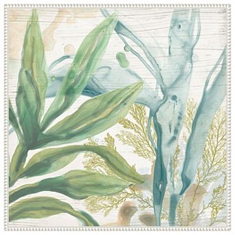 Quiet Coastal Collage II by June Erica Vess Framed Canvas Wall Art Print