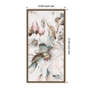 Watercolour Pink Florals I by Alex Black Framed Canvas Wall Art Print
