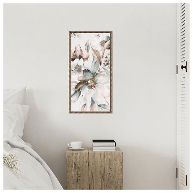 Watercolour Pink Florals I by Alex Black Framed Canvas Wall Art Print