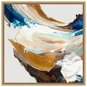 Crashing Blue by Jacob q Framed Canvas Wall Art Print