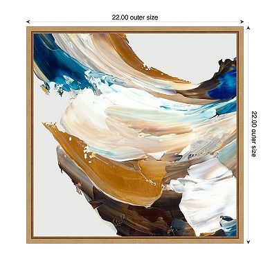 Crashing Blue by Jacob q Framed Canvas Wall Art Print
