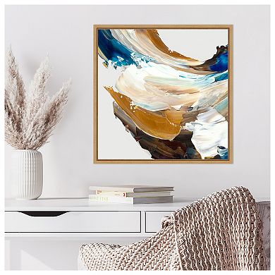 Crashing Blue by Jacob q Framed Canvas Wall Art Print