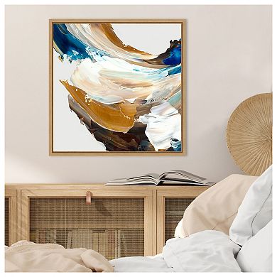 Crashing Blue by Jacob q Framed Canvas Wall Art Print