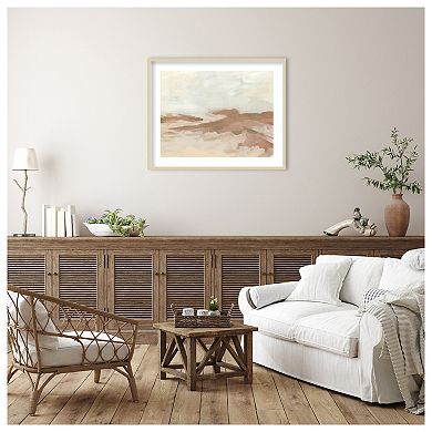 Neutral Flats II by June Erica Vess Wood Framed Wall Art Print