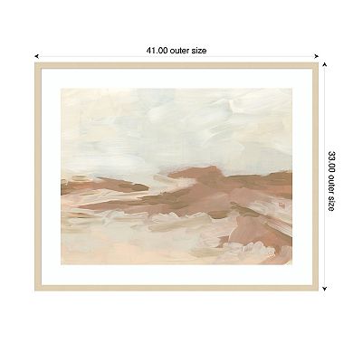 Neutral Flats II by June Erica Vess Wood Framed Wall Art Print