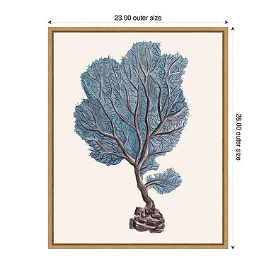 Indigo Reef IV by Melissa W Framed Canvas Wall Art Print