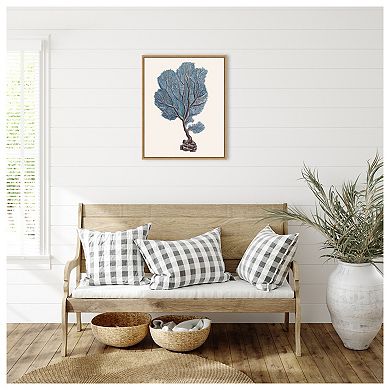 Indigo Reef IV by Melissa W Framed Canvas Wall Art Print