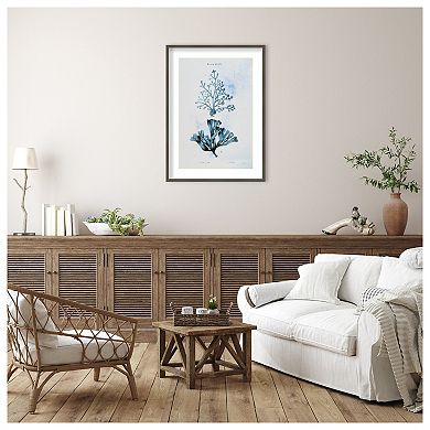Blue Bay VIII by Deborah Revell Wood Framed Wall Art Print