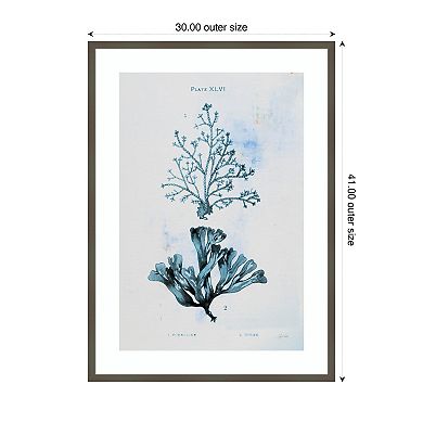 Blue Bay VIII by Deborah Revell Wood Framed Wall Art Print