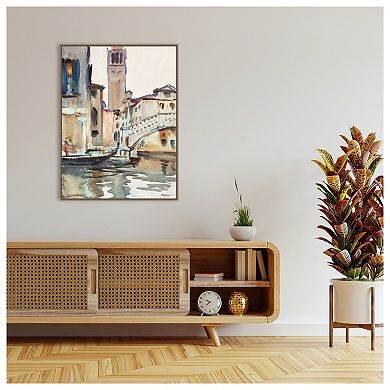 Sargents Venice Studies VIII by John Singer Sargent Framed Canvas Wall Art Print