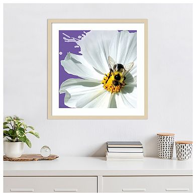 Flower Pop IV by Marie Elaine Cusson Wood Framed Wall Art Print
