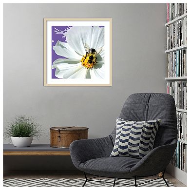 Flower Pop IV by Marie Elaine Cusson Wood Framed Wall Art Print
