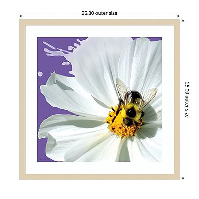 Flower Pop IV by Marie Elaine Cusson Wood Framed Wall Art Print