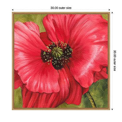 Vivid Poppy II by Grace Popp Framed Canvas Wall Art Print