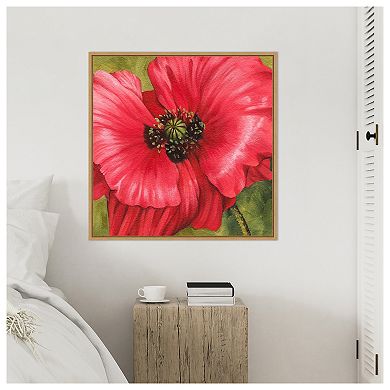Vivid Poppy II by Grace Popp Framed Canvas Wall Art Print