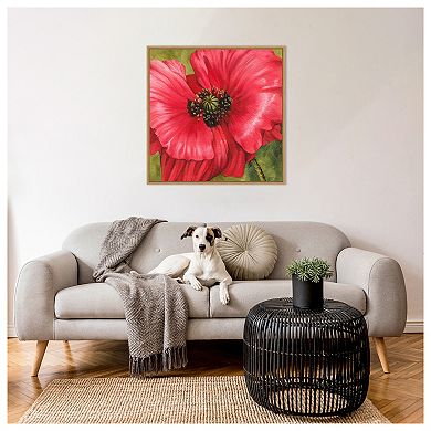Vivid Poppy II by Grace Popp Framed Canvas Wall Art Print