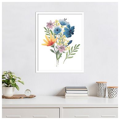 Flower Burst I by Hartworks Wood Framed Wall Art Print