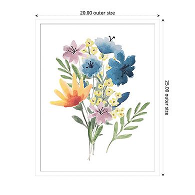 Flower Burst I by Hartworks Wood Framed Wall Art Print