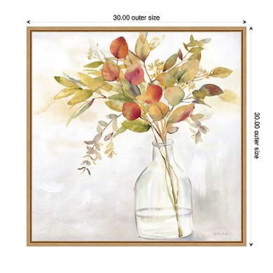 Eucalyptus Vase Fall I by Cynthia Coulter Framed Canvas Wall Art Print