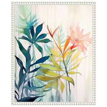 Pink and Yellow Floral Elegance I by Irena Orlov Framed Canvas Wall Art Print