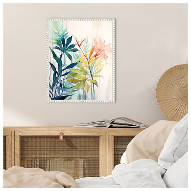 Pink and Yellow Floral Elegance I by Irena Orlov Framed Canvas Wall Art Print