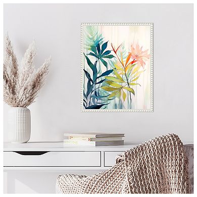 Pink and Yellow Floral Elegance I by Irena Orlov Framed Canvas Wall Art Print