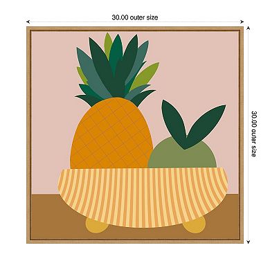 Graphic Fruit Bowl III by Regina Morre Framed Canvas Wall Art Print