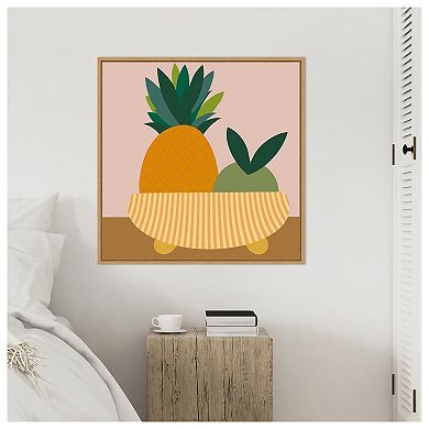 Graphic Fruit Bowl III by Regina Morre Framed Canvas Wall Art Print