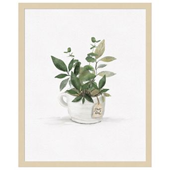 Botanical Mug I by Hm Design Wood Framed Wall Art Print