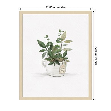 Botanical Mug I by Hm Design Wood Framed Wall Art Print
