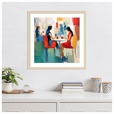 Coffee Break for Two by Irena Orlov Wood Framed Wall Art Print