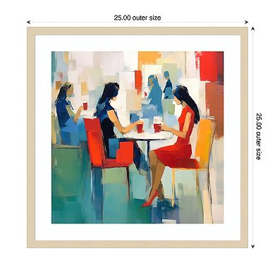 Coffee Break for Two by Irena Orlov Wood Framed Wall Art Print