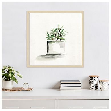 Potted Botanicals IV by Marcy Chapman Wood Framed Wall Art Print