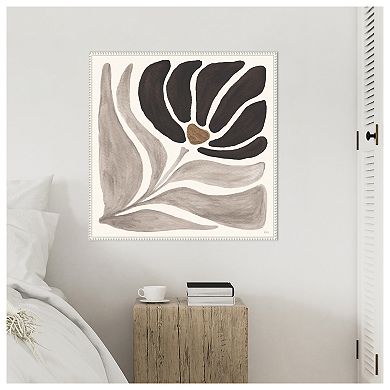Modern Petals IV Neutral by Veronique Charron Framed Canvas Wall Art Print