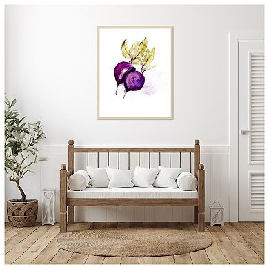 Veggie Sketch Beets by Marcy Chapman Wood Framed Wall Art Print