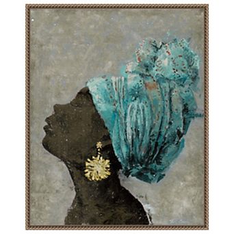 Profile of a Woman II by Marie Elaine Cusson Framed Canvas Wall Art Print