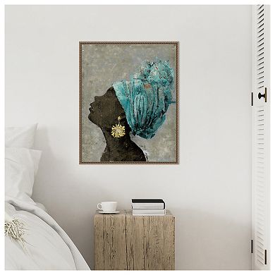Profile of a Woman II by Marie Elaine Cusson Framed Canvas Wall Art Print