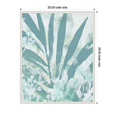 Aqua Palms II by June Erica Vess Framed Canvas Wall Art Print