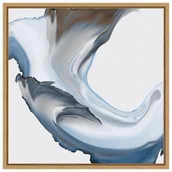 Liquid Blue Motion II by Alex Black Framed Canvas Wall Art Print