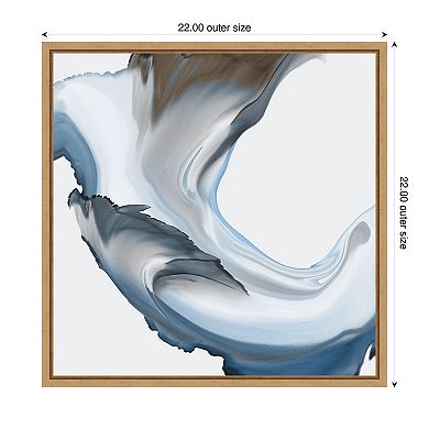Liquid Blue Motion II by Alex Black Framed Canvas Wall Art Print