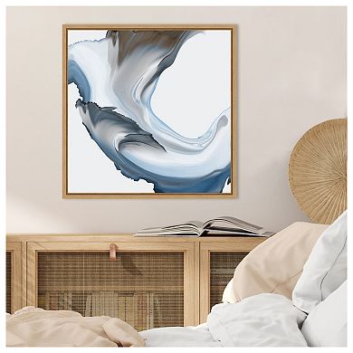 Liquid Blue Motion II by Alex Black Framed Canvas Wall Art Print