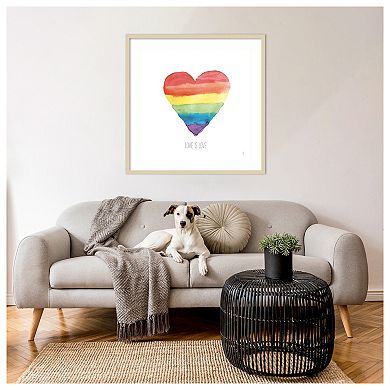 Rainbow Pride II Love by Sarah Adams Wood Framed Wall Art Print