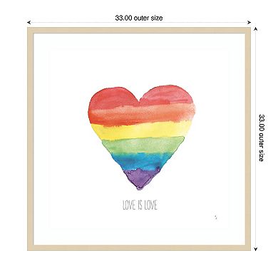 Rainbow Pride II Love by Sarah Adams Wood Framed Wall Art Print