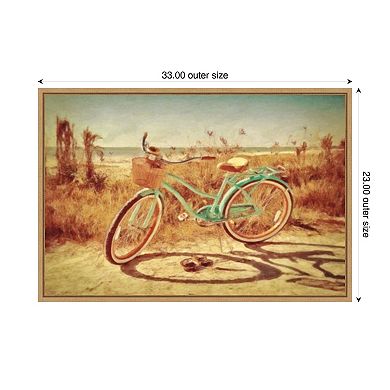 Sanibel Bike by Grafitee Studios Framed Canvas Wall Art Print