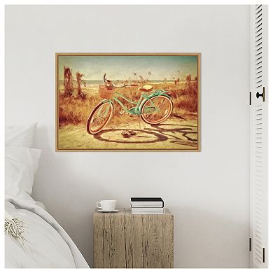 Sanibel Bike by Grafitee Studios Framed Canvas Wall Art Print