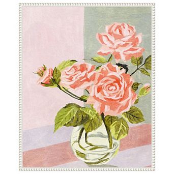 Douces Roses I by Melissa W Framed Canvas Wall Art Print