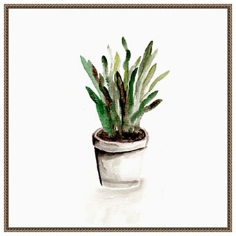 Potted Botanicals III by Marcy Chapman Framed Canvas Wall Art Print