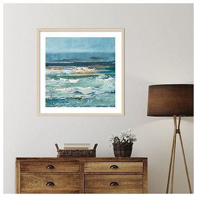 Pacific Whitecaps II by Ethan Harper Wood Framed Wall Art Print