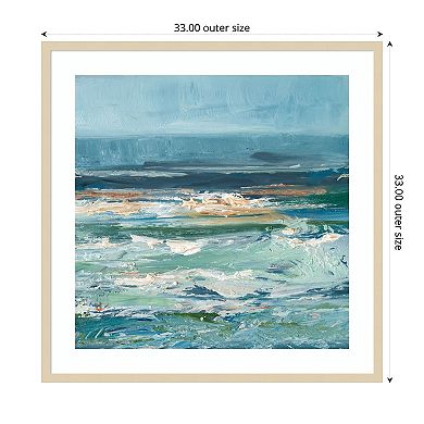 Pacific Whitecaps II by Ethan Harper Wood Framed Wall Art Print